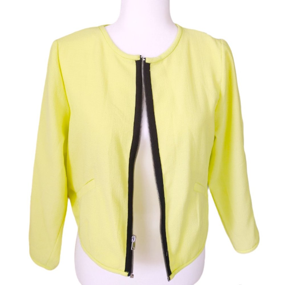 Rachel Roy Neon Yellow Jacket - Size Small